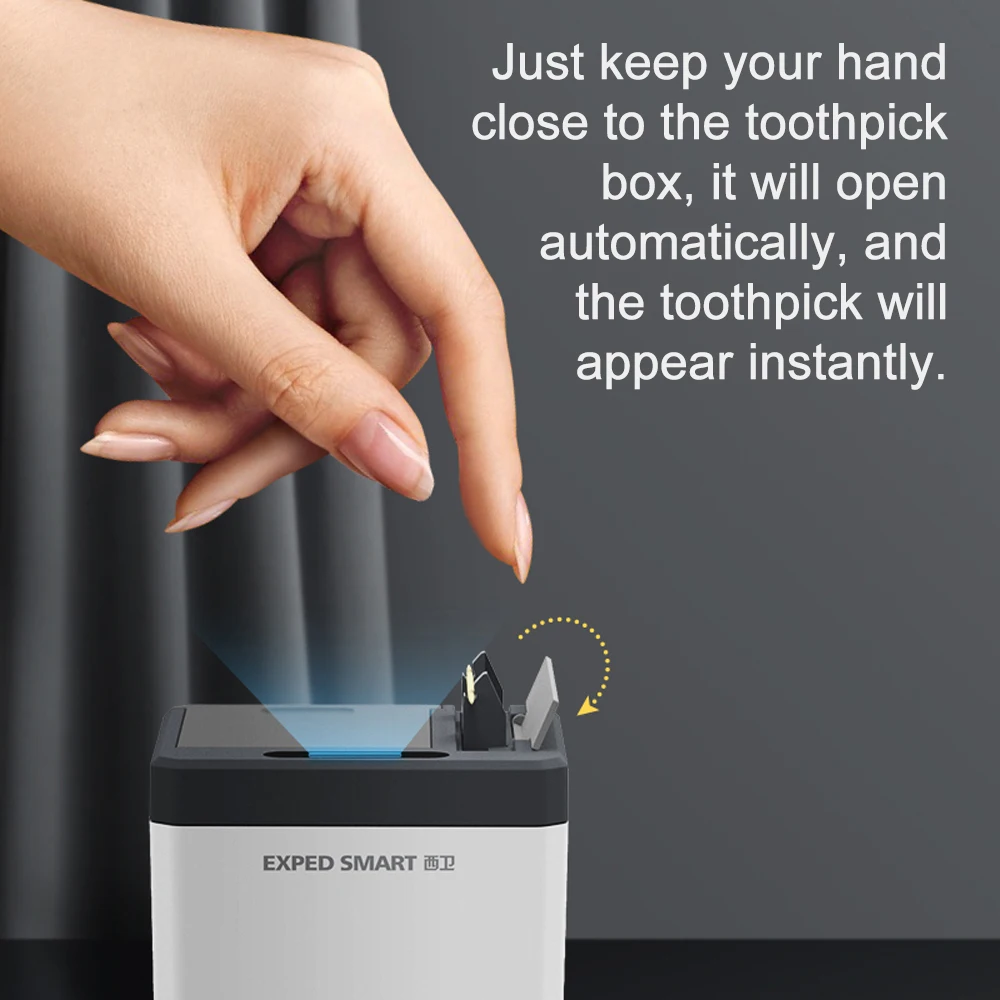 

Intelligent Toothpick Box Automatic Toothpick Machine Household Restaurant Hotel Automatic Pop-Up Toothpicks Storage Box