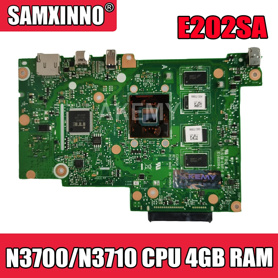 

Akemy новая E202SA материнская плата для Asus EeeBook E202S E202SA материнская плата для ноутбука N3700 N3710 CPU 4 Гб RAM