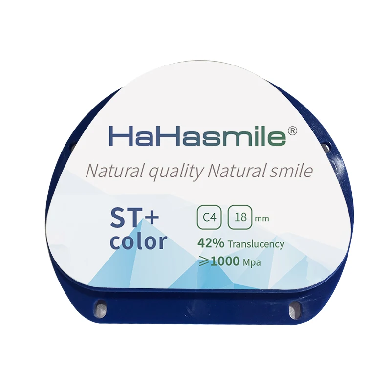 ST + цветной Цирконий AG C4 Hahasmile CAD CAM стоматологический предварительно затененный