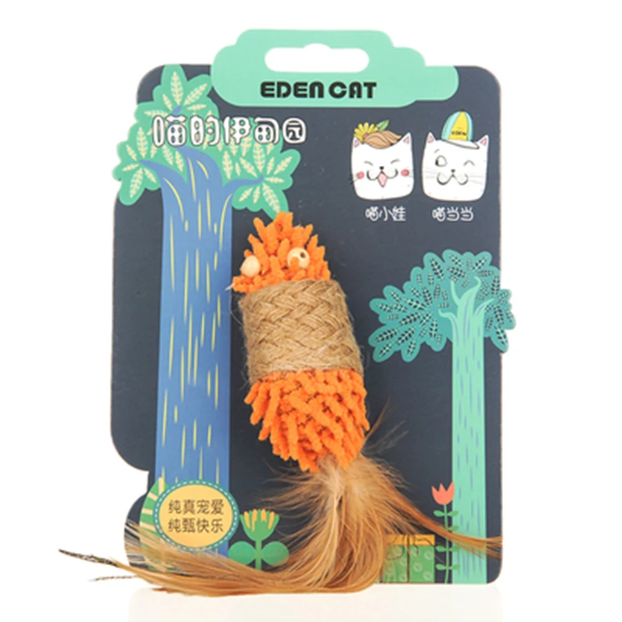 Игрушка-палочка для кошек с мятой игрушка жевания колокольчик сизальным