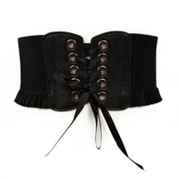 women ultra super wide belt pu elastic corset fashion wide waist belt ladies clothing accesoories female decorations corset belt