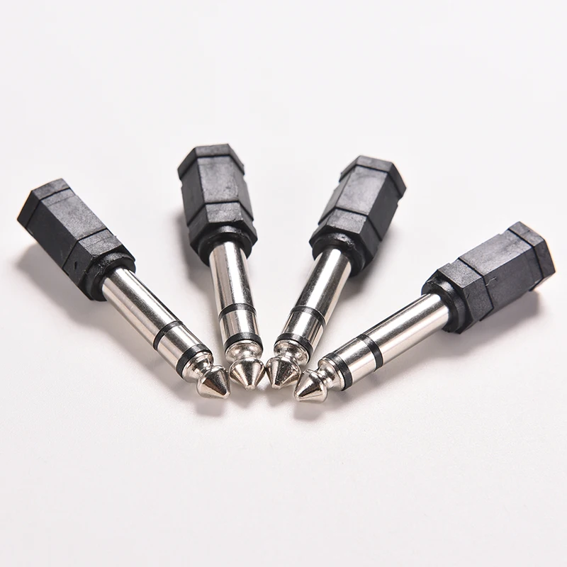 

2Pcs 6.5mm 1/4 Male To 3.5mm 1/8 Female Stereo Audio Mic Plug Adapter Jack Connector Adaptor