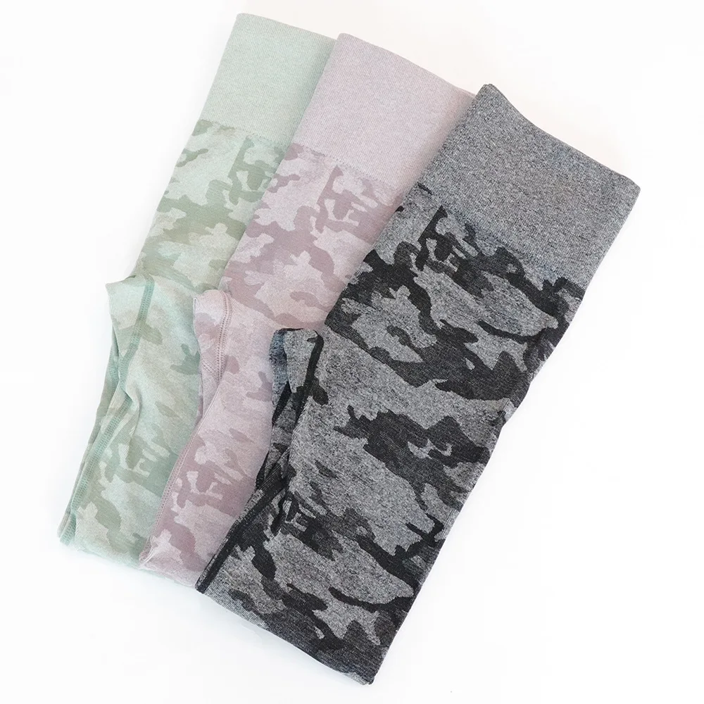 Женский Камуфляжный комплект для йоги спортивная одежда бесшовная Спортивная