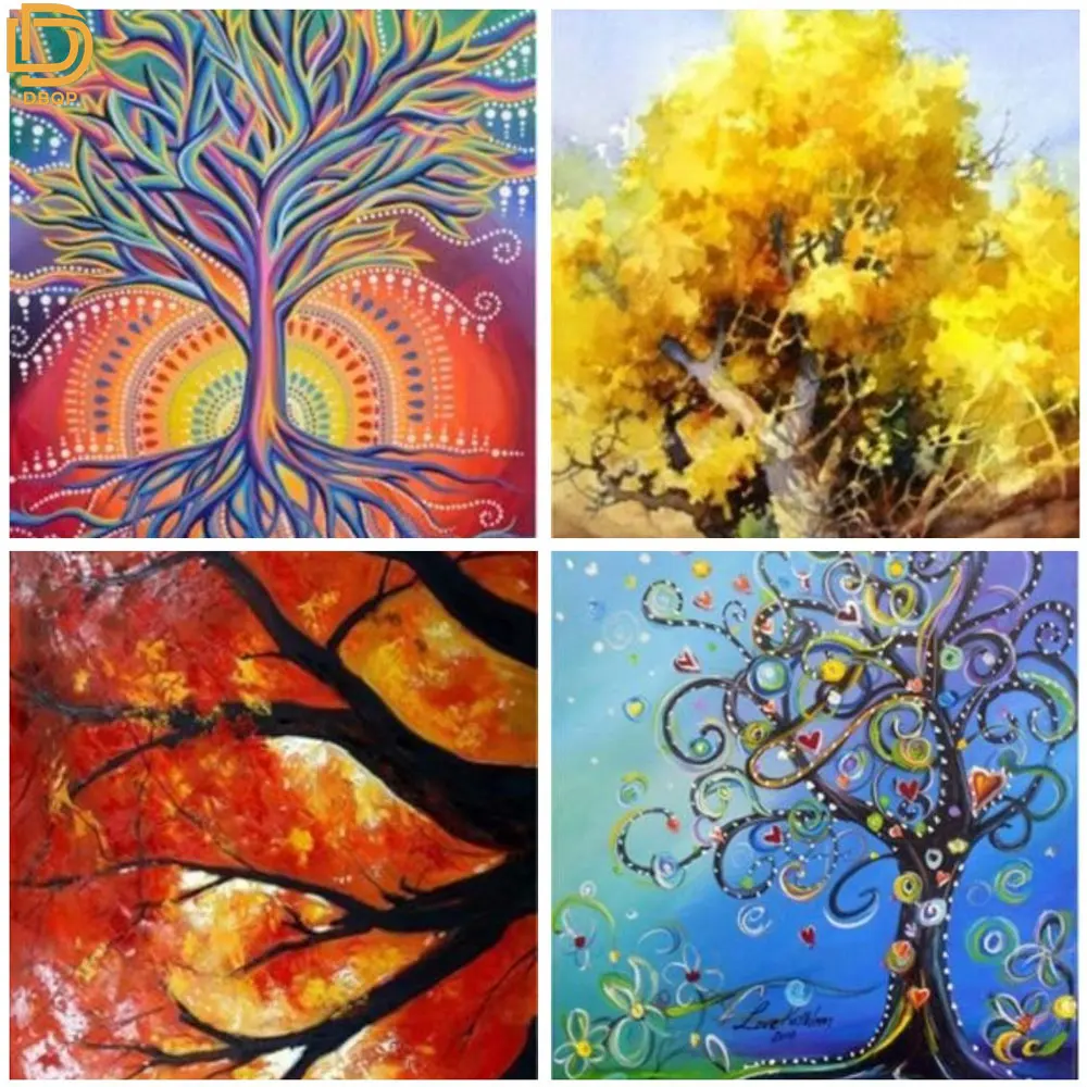 

5D Diamond Painting Scenery Tree of Fantasy Embroidery Diy Cross Stitch Rhinestone MosaicHome Decoration Painting
