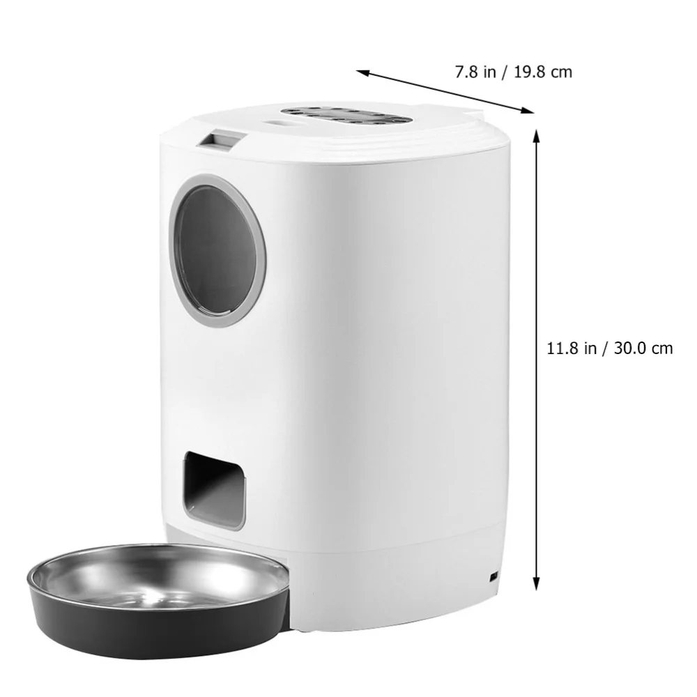 

1pc Automatic Pet Feeder ABS Dog Cat Food Feeder Timing Pet Food Container