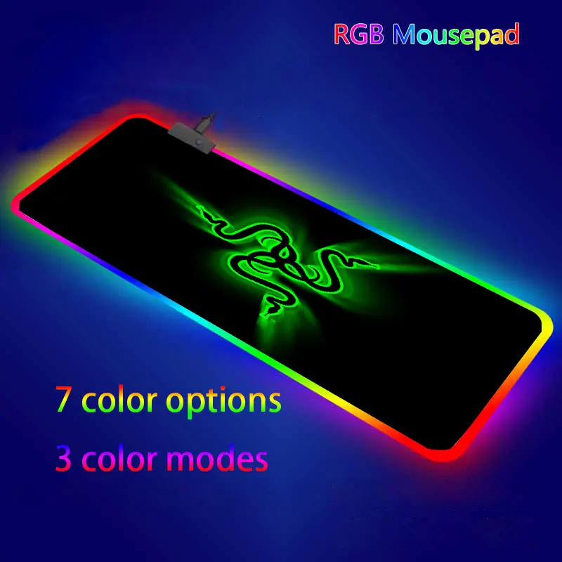 

RGB Razer Mouse Pad Large Kawaii Gaming Accessories Computers Keyboard Large XL Rubber Durable Mousepad For CS GO LOL Desk Mat.