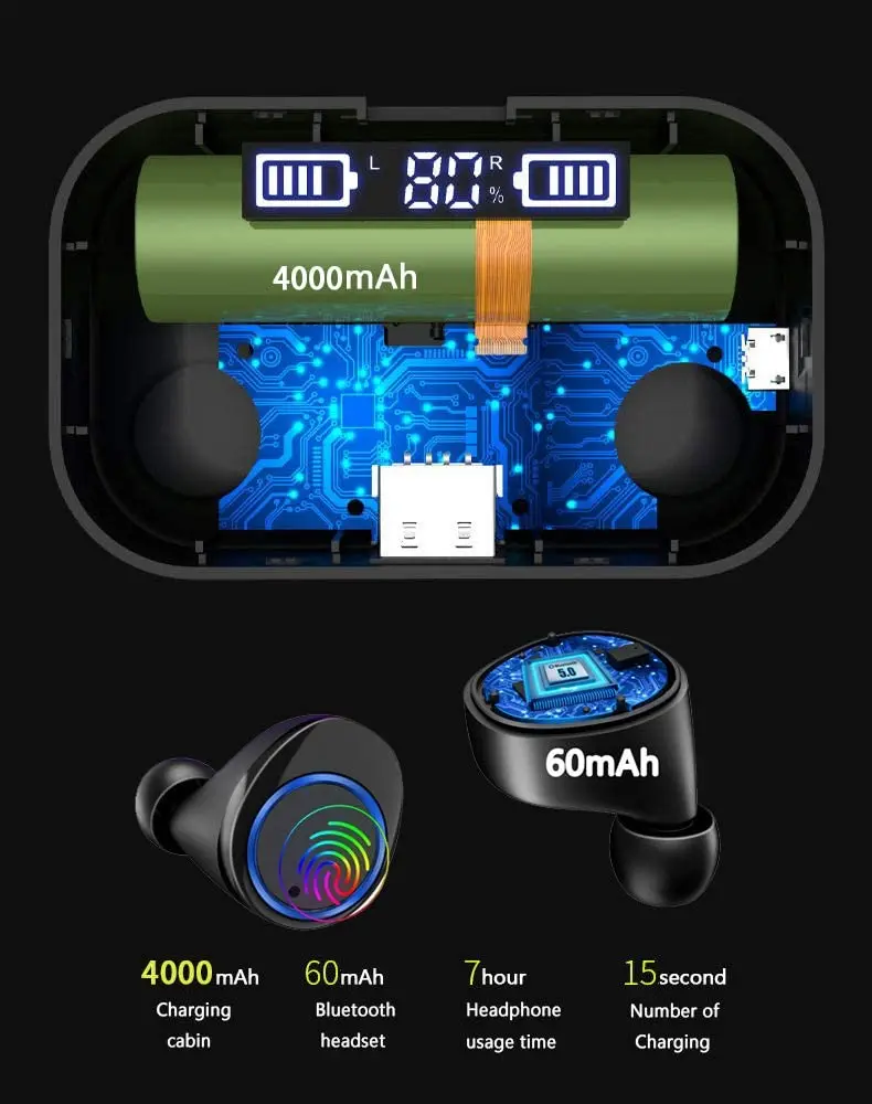 Оригинальные беспроводные наушники BLZK TWS вкладыши Bluetooth премиум класса 5 0