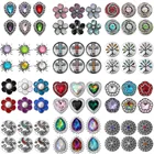 6 шт.лот 6 цветов кнопки ювелирные изделия смешанные металлические 18 мм кнопки со стразами Кнопка Браслеты для 20 мм 18 мм Ювелирные изделия