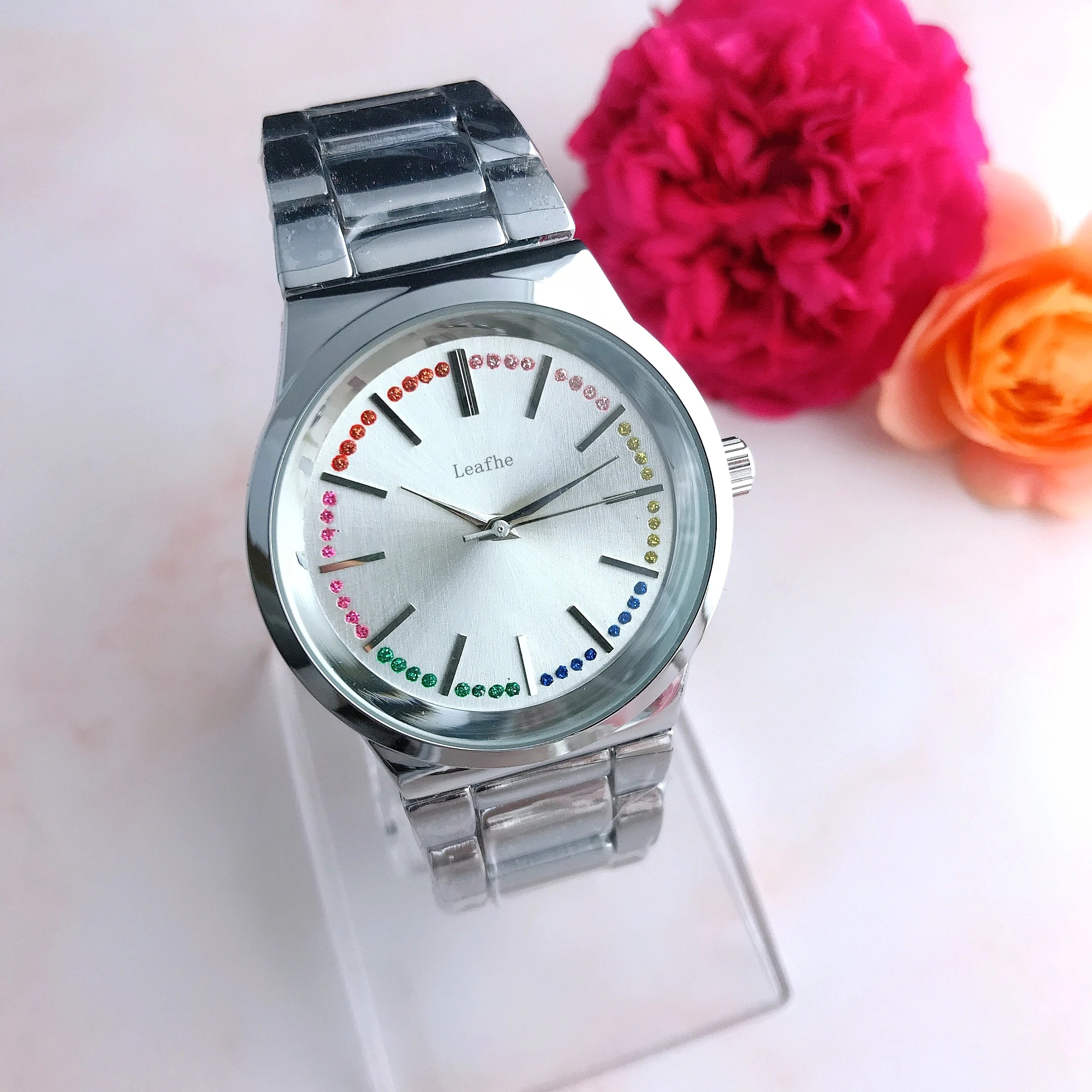 

Fashion Women's Watches Stainless Steel Material Butterfly Clasp Dial Diameter 38mm Quartz Watch Gift Preferred