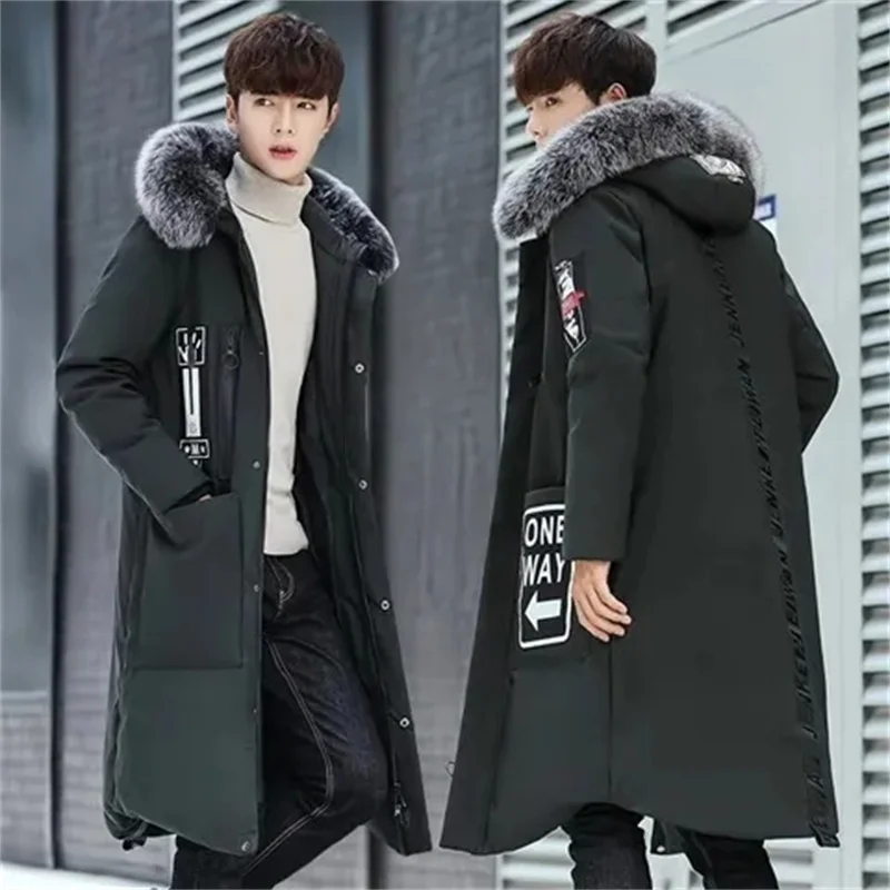 Winter Men's Down Jacket 2021 Men's Mid-Length Men's Korean Version Of The Wild Self-Cultivation Youth Winter Padded Coat Casual