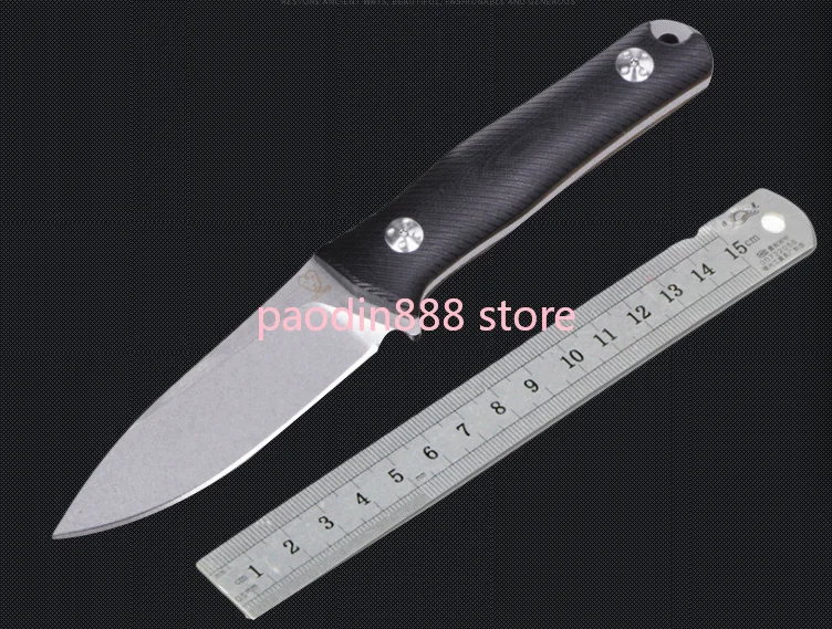 Нож VOLTRON Black Soul D2 G10 с фиксированным лезвием прямой клинок походный охотничий нож