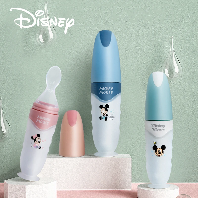 Disney для выдавливания ложка кормления прекрасный Безопасность младенцев