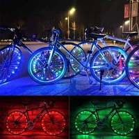 colorful led bike lamp cycling night riding decorative lights supplies cycling accessories waterproof bicycle wheel spokes light