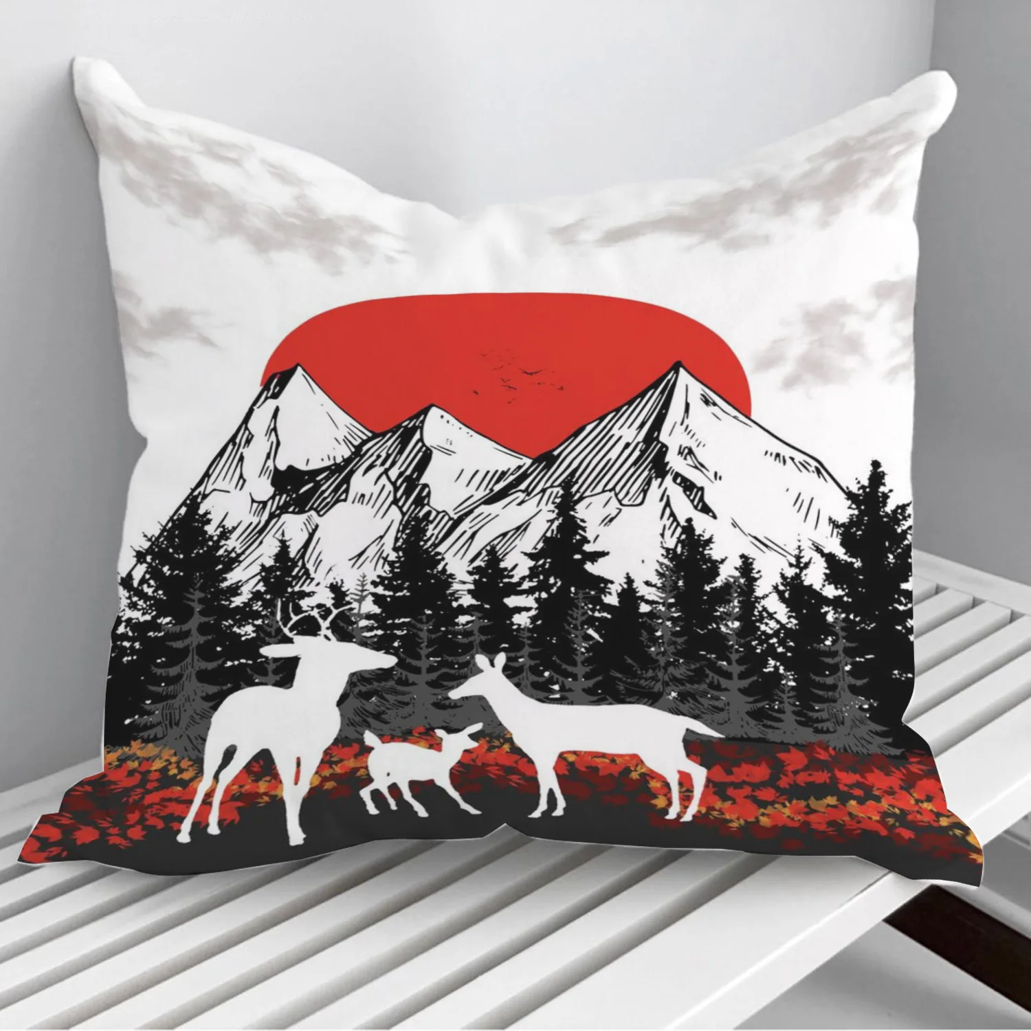 

Autumn Deer Throw Pillows Cushion Cover On Sofa Home Decor 45*45cm 40*40cm Gift Pillowcase Cojines Dropshipping