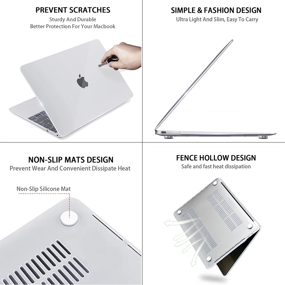 МТТ чехол для ноутбука Macbook Air Pro Retina 11 12 13 15 16 дюймов с сенсорным ID мраморный