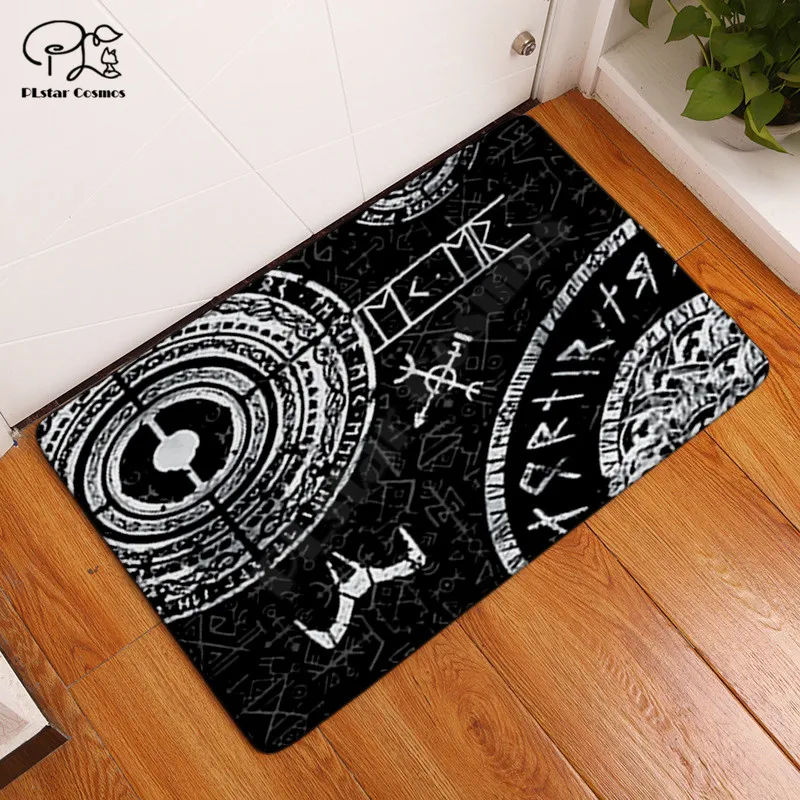 

Viking tattoo anime Plush Vintage Cassette Tape Indoor Doormat Non Slip Door Floor Mats Carpet Rugs Decor Porch Doormat