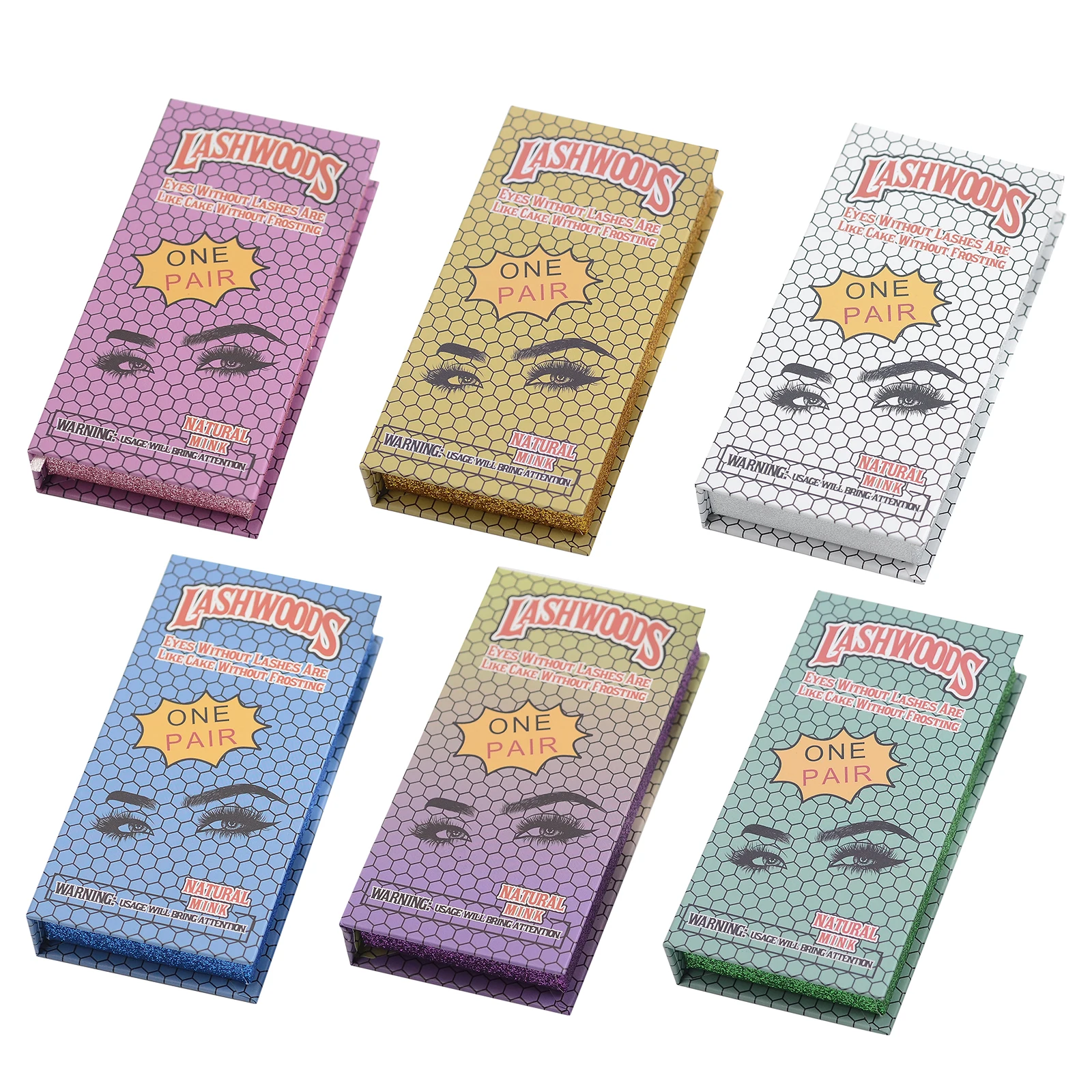 

Cute Paper Blank Single Lashes Case Lid Compartment Holder Organizer