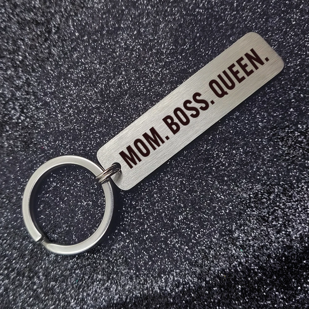 PolishedPlus заказной День Святого Валентина Брелок мама босс королева титан сталь