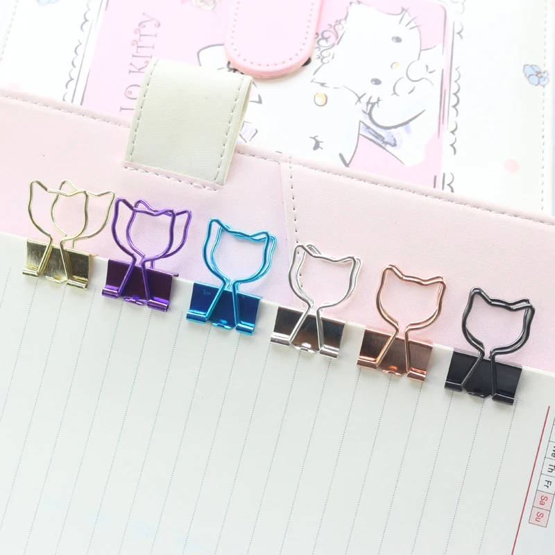 Domikee милые корейские разноцветные офисные и школьные металлические зажимы скобы