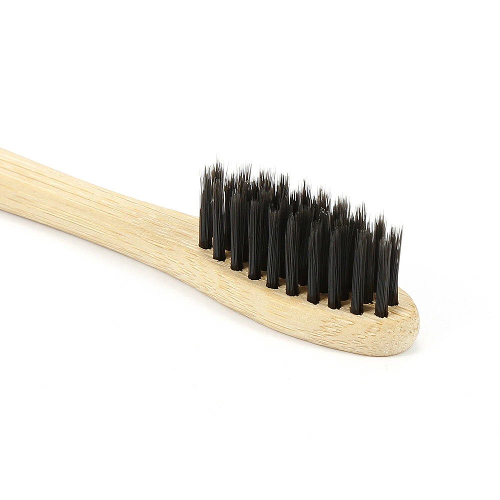 

10Pcs Bamboo Toothbrush Soft Charcoal Toothbrush Eco-friendly Natural Solid Bamboo Handle Teeth Brush Health Care
