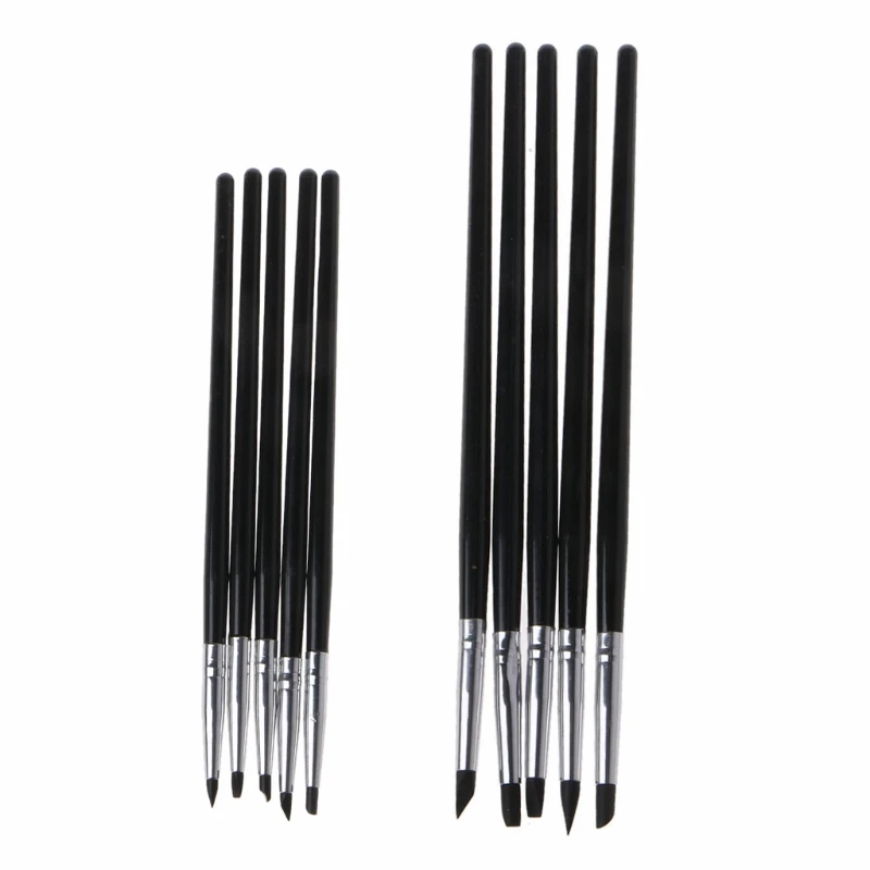

5 Styles Soft Clay Resin Smearing Sticks Epoxy Resin Coloring Daubed Silicone Pens Color Shaper Sculpting Painting Tools