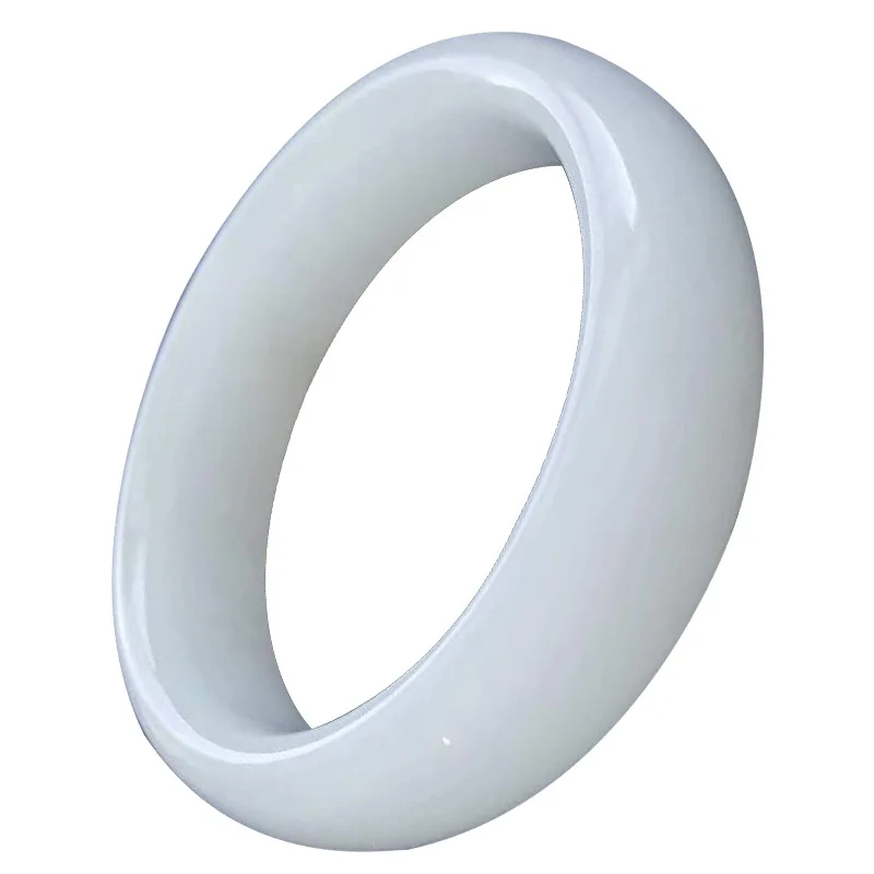 Женский браслет из натурального нефрита белый | Украшения и аксессуары