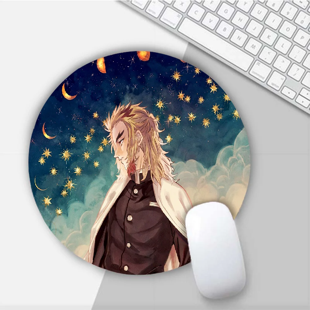 

Rengoku Kyoujurou Anime Round Mouse Mat Gaming Mouse Pad For PC Laptop Notebook 20x20cm Gamer Desk Pad