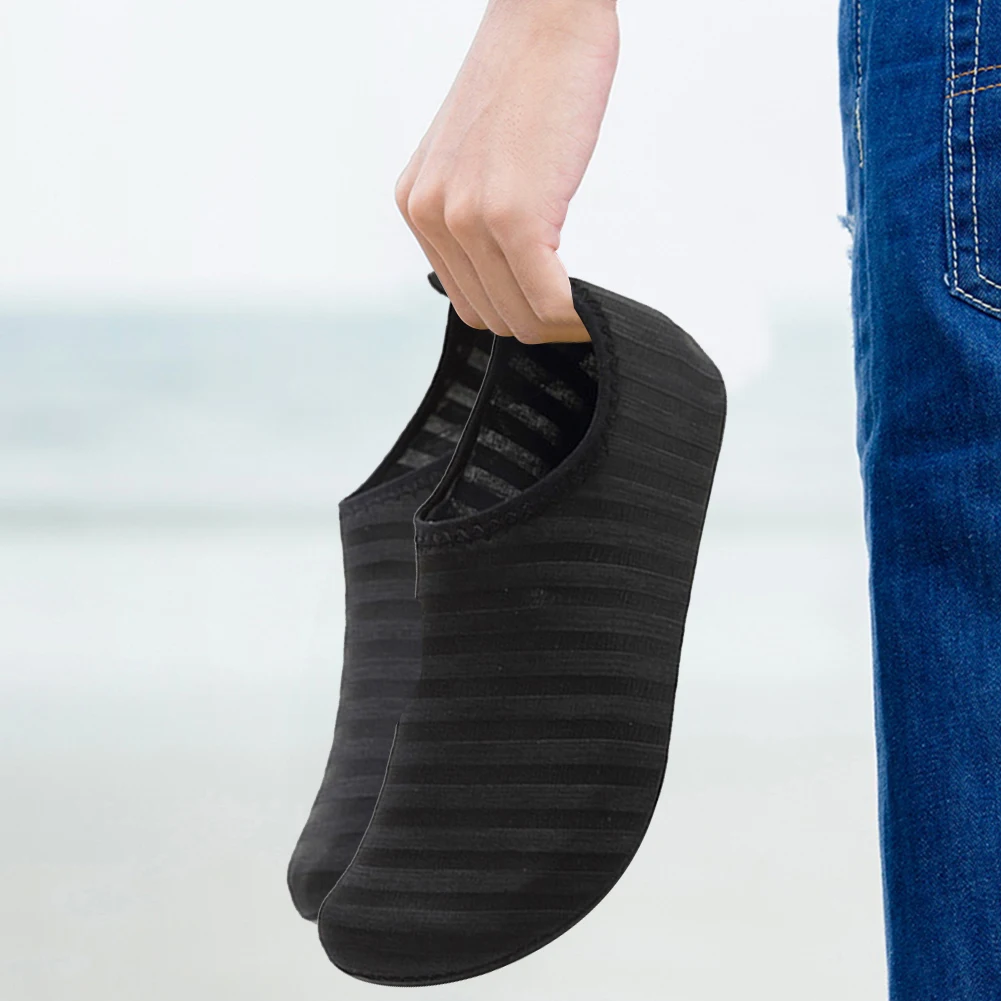 

Anti-slip Striped Creek Shoes Surfing Diving Women Men Flat Slip-on Footwear for Family Outdoor Swimming Accessories