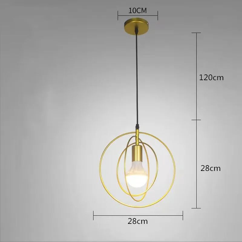 Металлическая люстра Винтаж железа потолочная лампа edison E27 лампы потолочные люстры для дома осветительное устройство Nordic Кухня остров проход огни - Цвет абажура: Golden chandelier