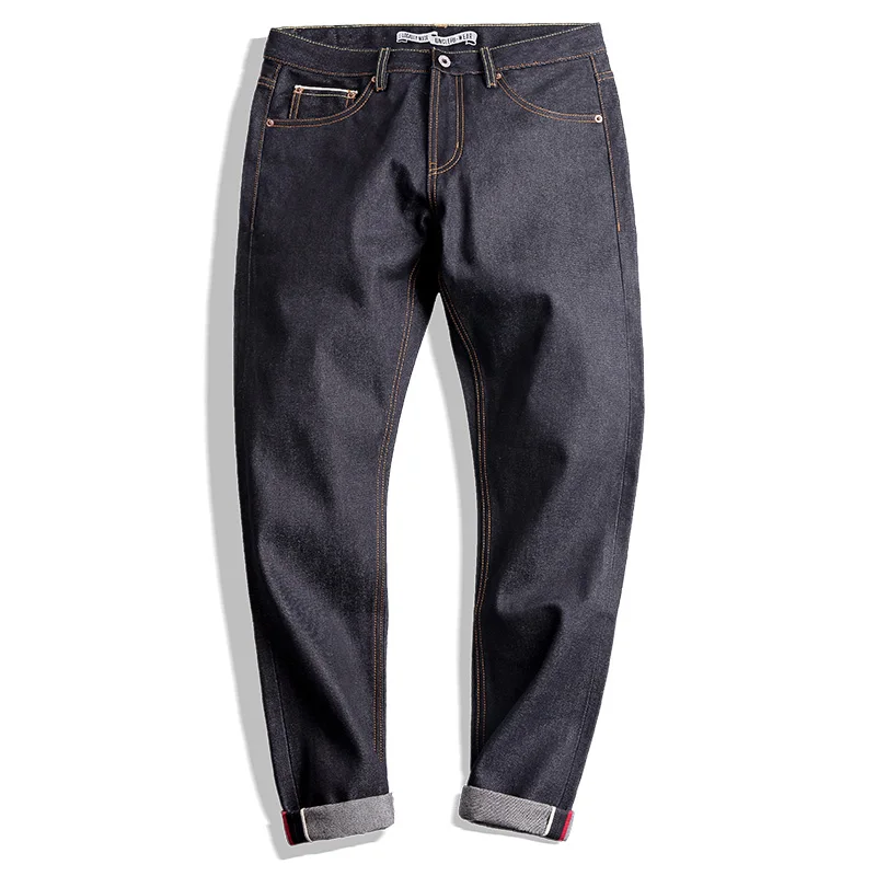 

2021 high-end dark Jeans Size 28 to 36 Retro Classic Cotton Slim Straight Original Jeans Color Cotton Pants