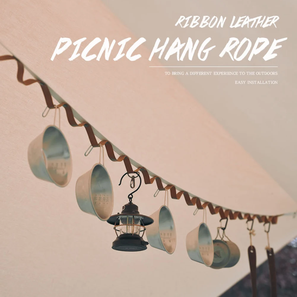 

Многофункциональная веревка для кемпинга, подвесная веревка для столовой посуды, веревка для хранения одежды на открытом воздухе, многофун...