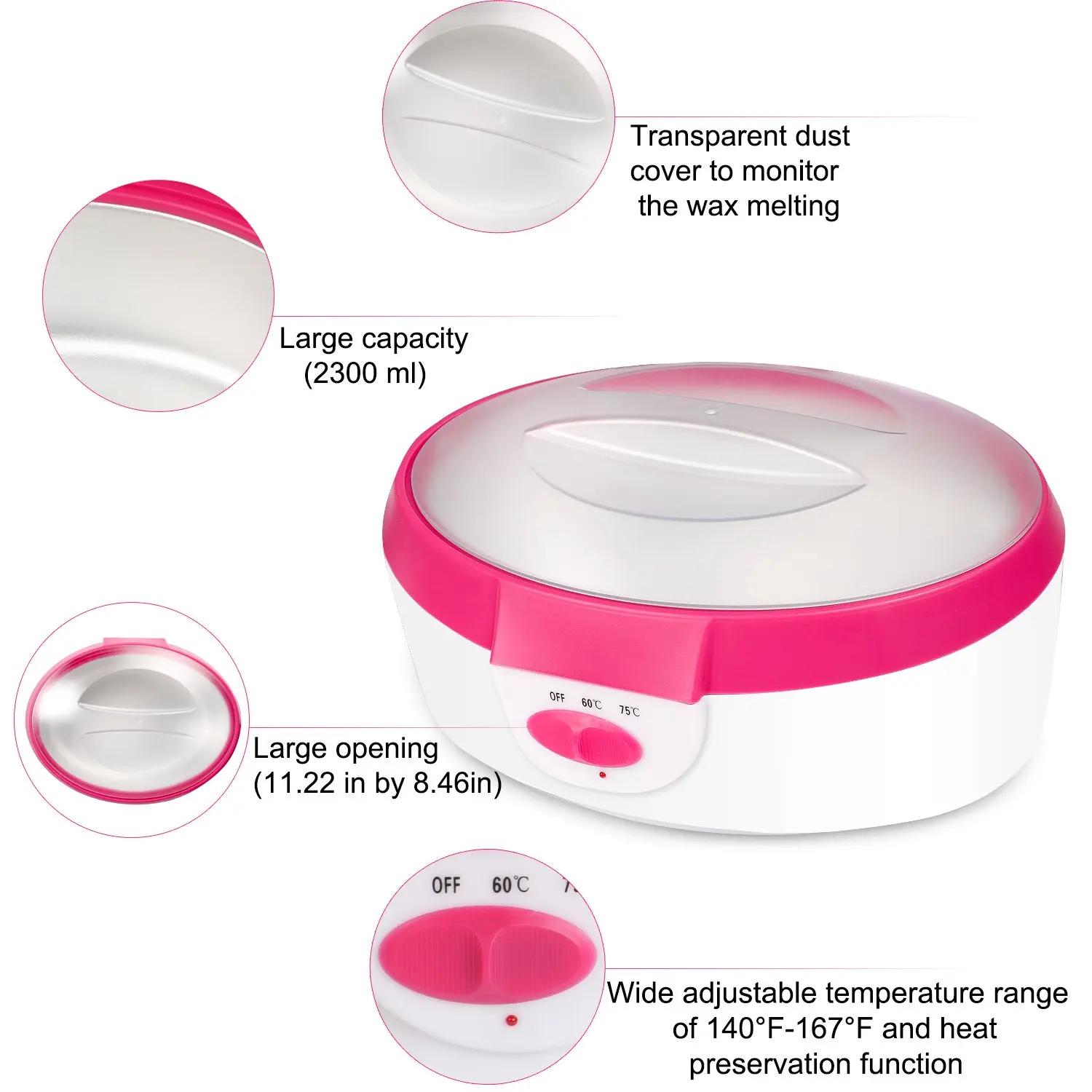 

Paraffin Wax Machine for Hand and Feet Paraffin Wax Bath Quick Heat Paraffin Wax Warmer with 200g Paraffin Wax for Smooth Skin