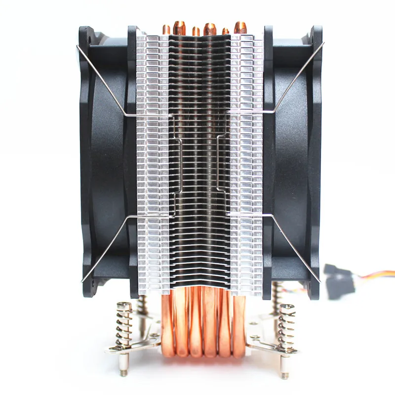 LANSHUO cpu Silent Dual Fan 6 тепловая трубка 4 провода интеллектуальный контроль температуры