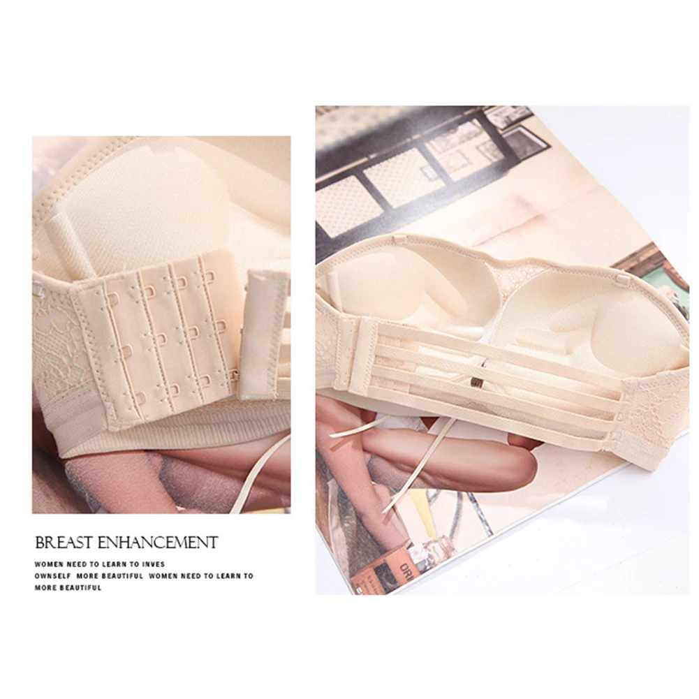 

Women Strapless Invisible Bra Seamless Lingerie Push Up Backless Brassiere for Wedding Dress J55