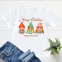 new hot sale girls t shirts cute little girl christmas graphic print childrens christmas tshirt fashion harajuku boys t shirts
