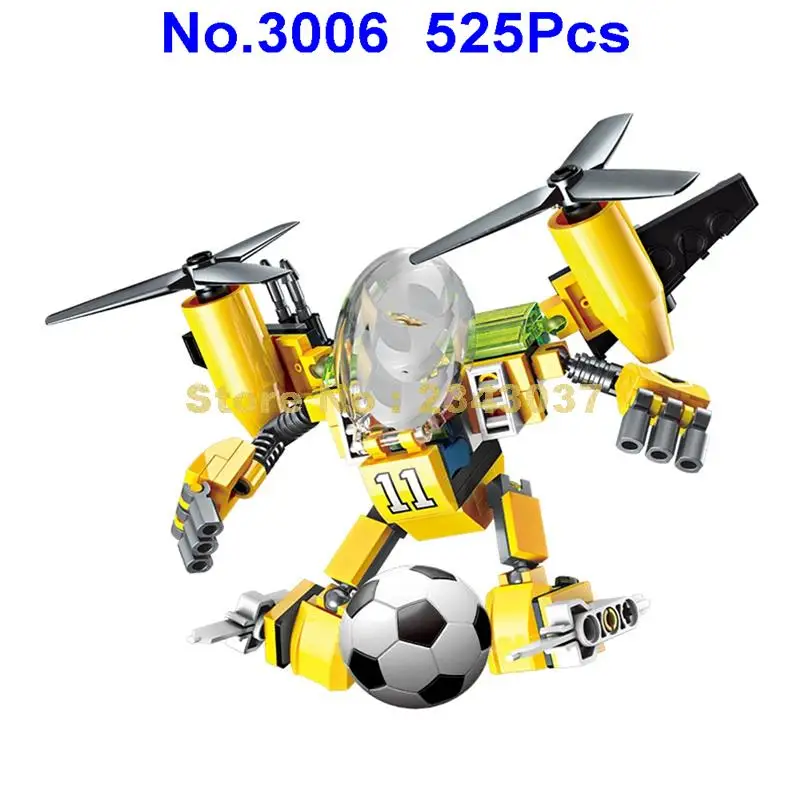 3006 525 набор спортивной одежды из футбольной суперзвезды Футбол робот 4 крупный