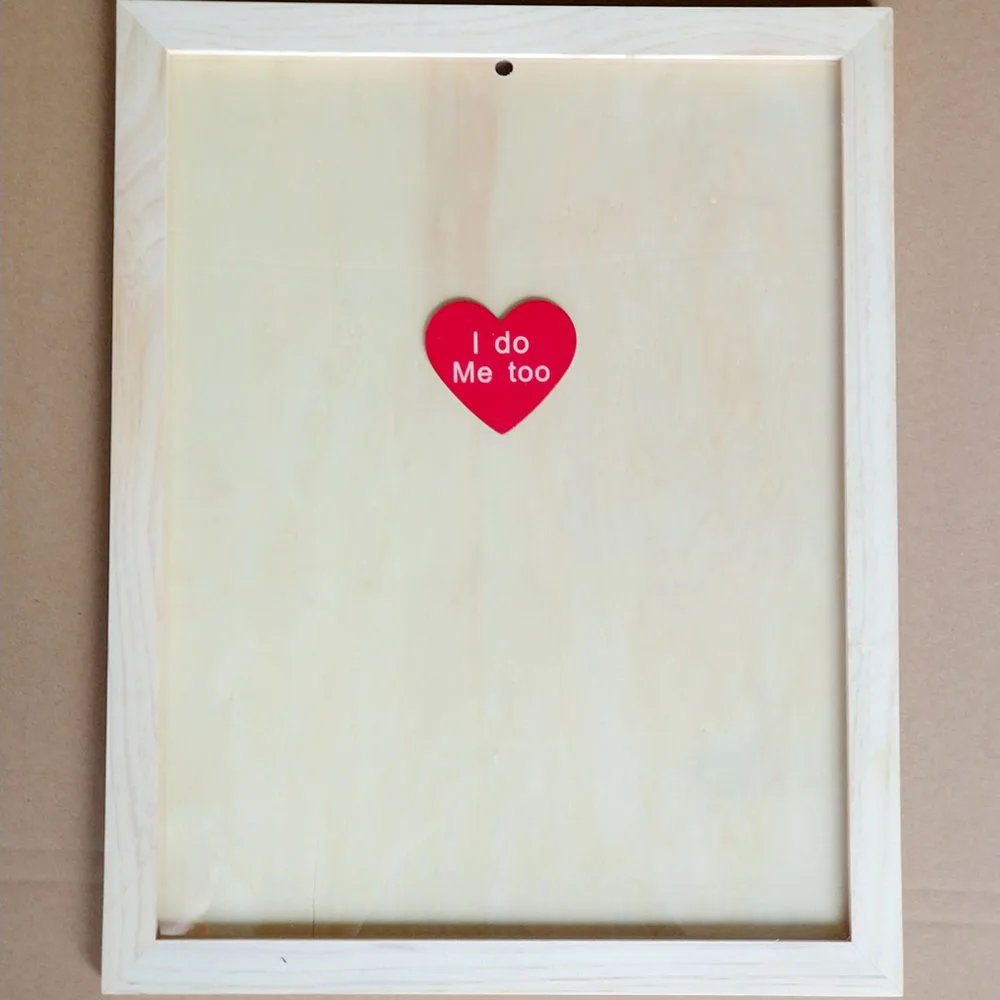 Wood Wedding Signature Book Portable Originality Loving-Heart Chip Birthday Party Supplies Decorative Photo Frame | Дом и сад