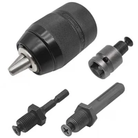 1 5 13mm drill bit adapter set quick change keyless drill bit chuck hex shank adapter converter chuck fixture drill bits adapter