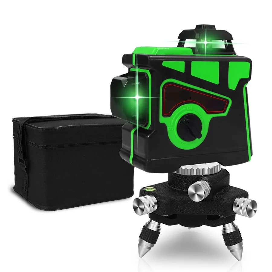 

Laser Level 12 Lines 3D Level Self-Leveling 360 Horizontal And Vertical Cross Super Powerful Green Laser Level