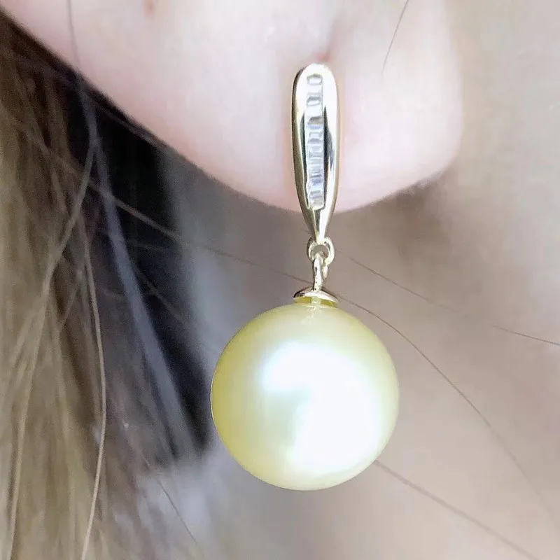 

Genuine 18K Yellow Gold Earrings Ear Hook Ear Line Earring Blank Bracket DIY For Women Earring Jewelry Accessories Bijoux