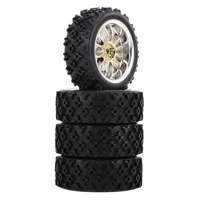 4pcsset rc rubber tires star word fetal flower off road wheel rim and tires for 110 racing off race car accessories