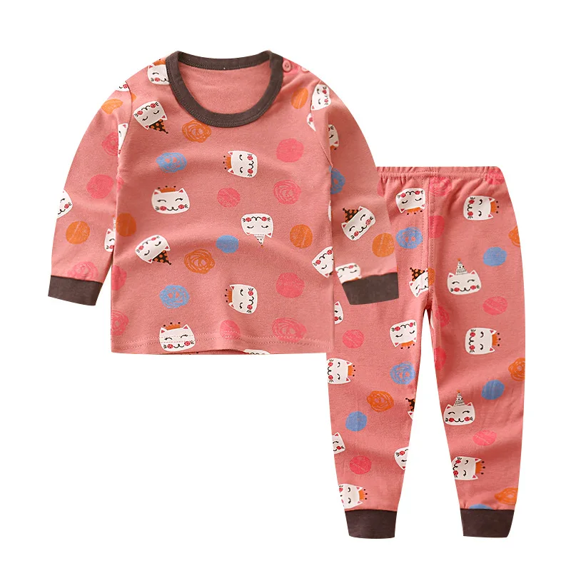 Winter Kids Baby Clothes Set 2piece Home Casual Suit Cotton Clothing Infant Babies Long Sleeve Costume Outfits | Детская одежда и