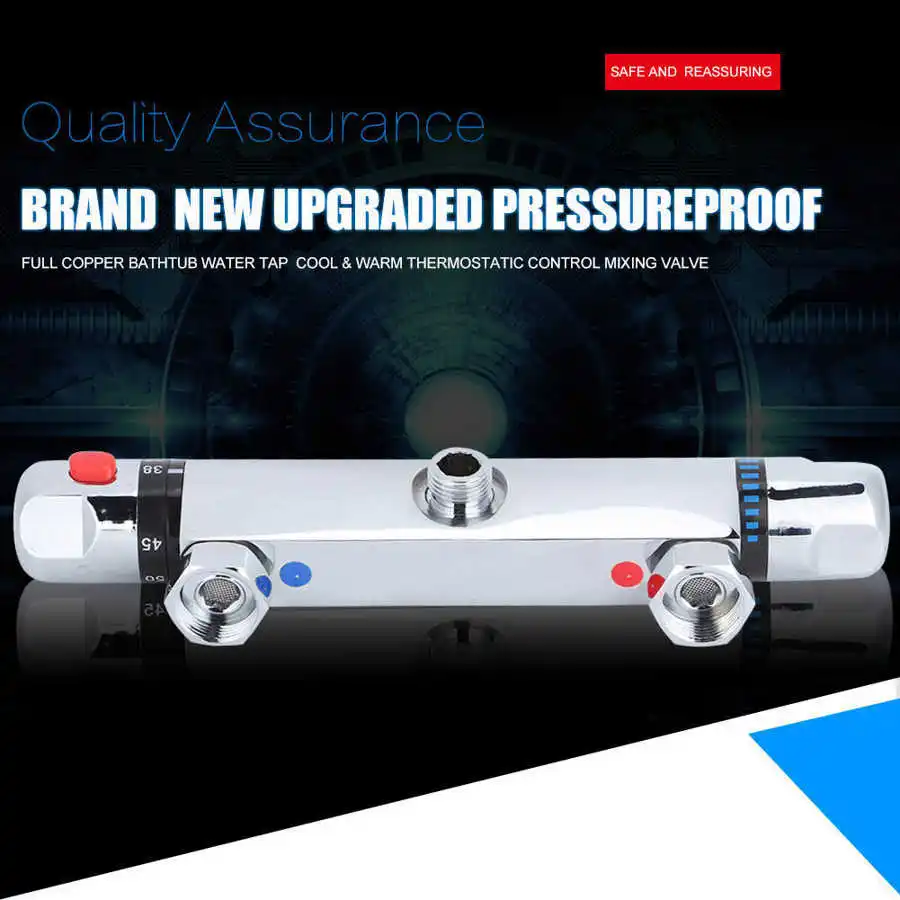 Современный хромированный Термостатический смеситель для душа сменный клапан