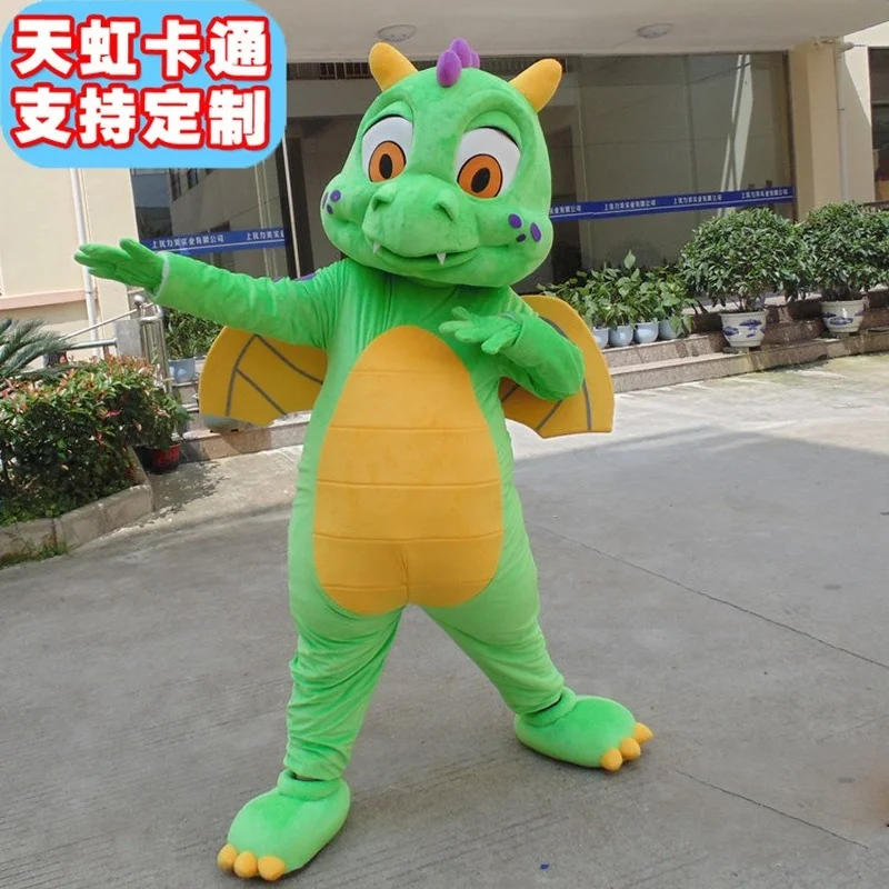 Green Dragon Mascot Costume Cosplay Furry Suits Party Game Fursuit Cartoon Dress Outfits Carnival Halloween Xmas Easter Ad