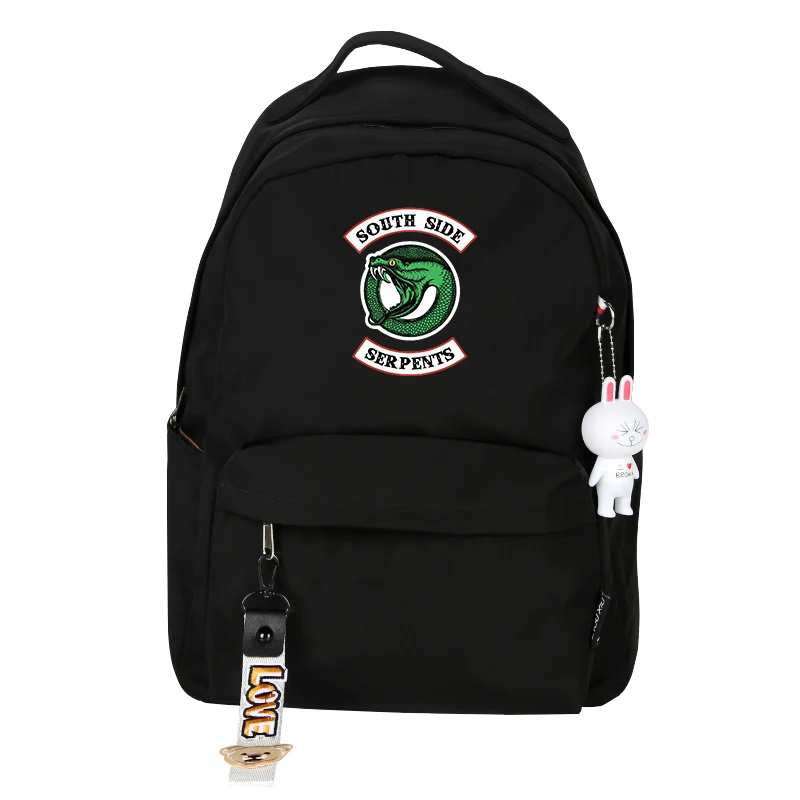 Рюкзак со змеиным логотипом ривердейла Подростковая сумка через плечо рюкзак