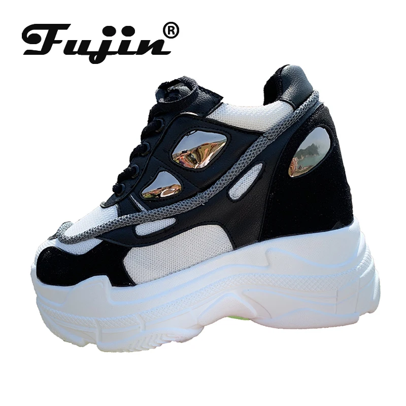 Женские кроссовки на высоком каблуке Fujin весенние повседневные высокой