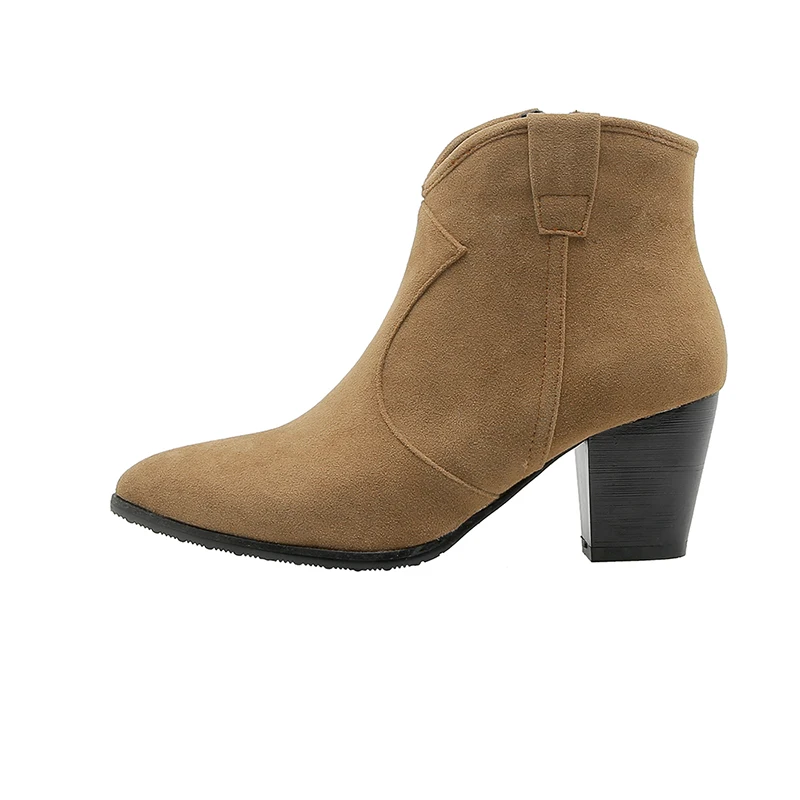 Женские ботильоны с острым носком и молнией на высоком каблуке | Обувь