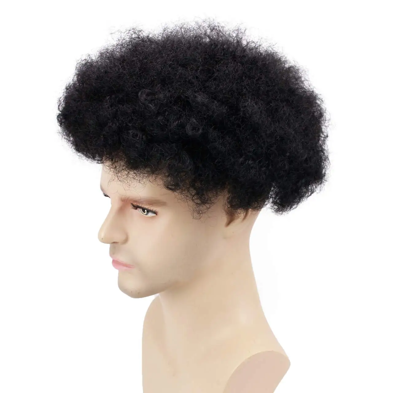 Eseewigs мужской парик 10x8 дюймов афро вьющиеся Сменные Мужские t швейцарские