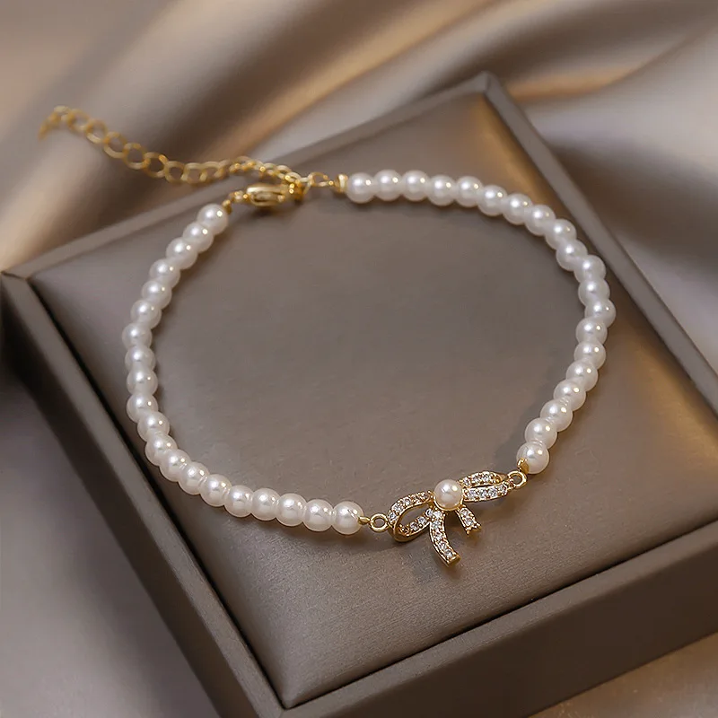 

New Korean Style Luxury Crystal Bow Sunflower Bee Pendant Bracele for Women Cubic Zirconia Butterfly Shiny Rhinestone Bangles