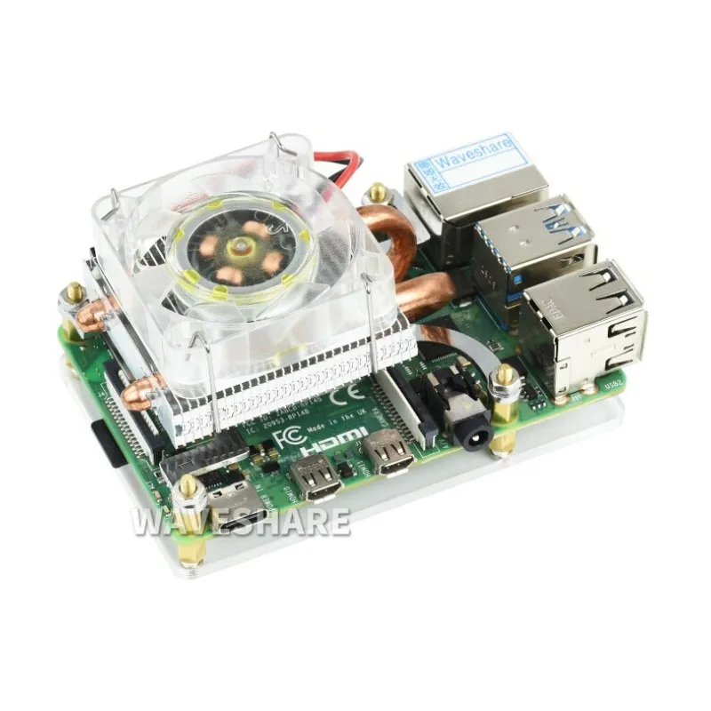 Низкопрофильный охлаждающий вентилятор ICE Tower для Raspberry Pi 4B/3B +/3B отличное